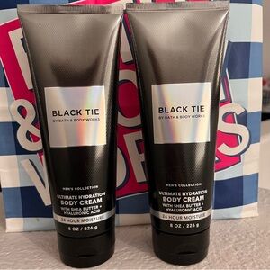 “BLACK TIE”Men's Bath & Body Works 8 Oz Ultimate Hydration Body Cream Set Of 2.